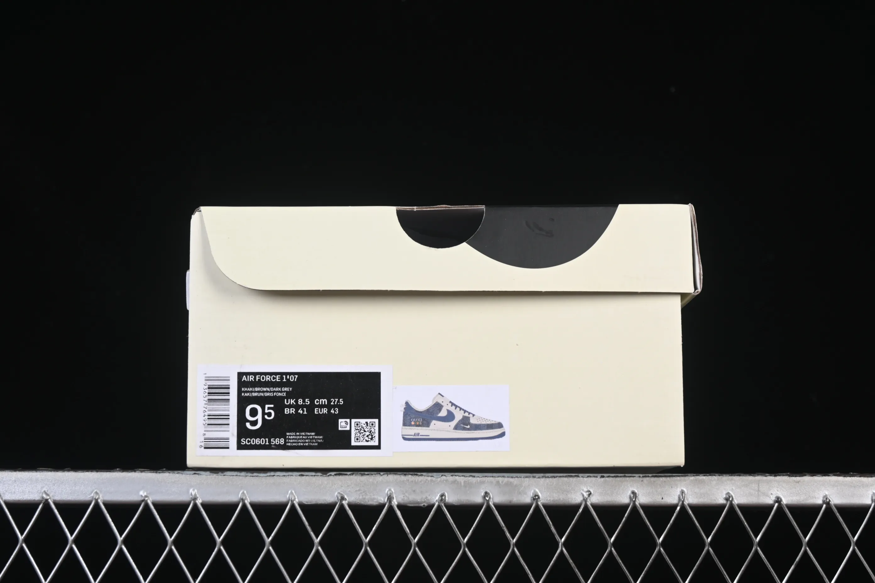 All categories Nk Air Force 1 Air Force series Nk Air Force 1 Low Air Force low-top Nike Air Force 1'07 Low Gucci joint navy blue denim Air Force 1 low-top casual sneakers SC0601-568